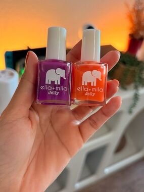 ella+mila Jelly Nail Polish Duo - Purple & Orange